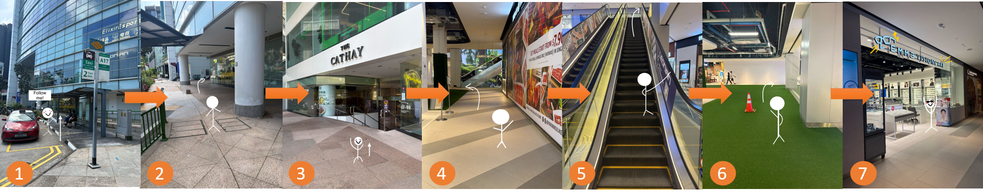 Taxi drop-off point on Handy Road for EMME Visioncare The Cathay