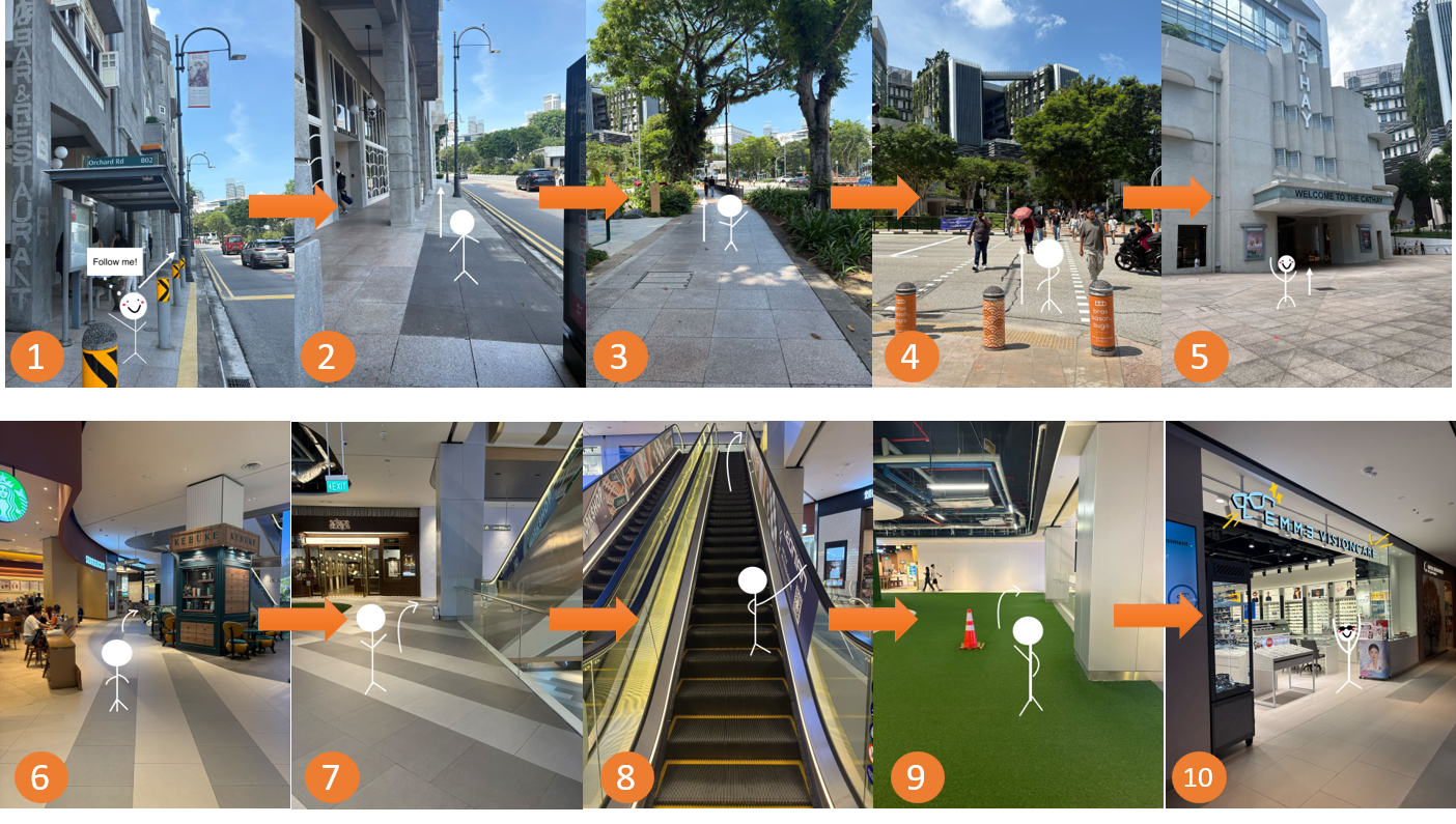 Walking directions from bus stop 08058 to EMME Visioncare The Cathay