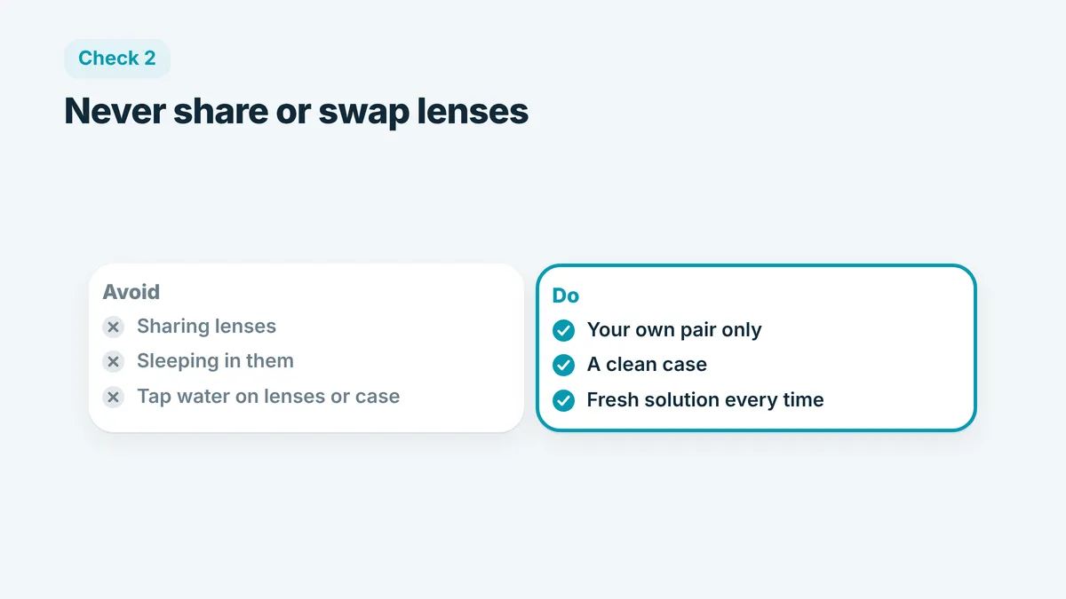 Costume lens habits to avoid and to keep