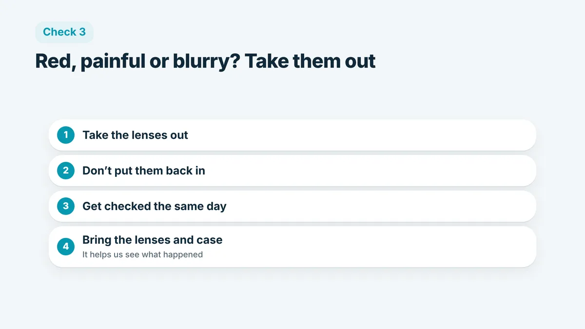 What to do if your eye turns red, painful or blurry
