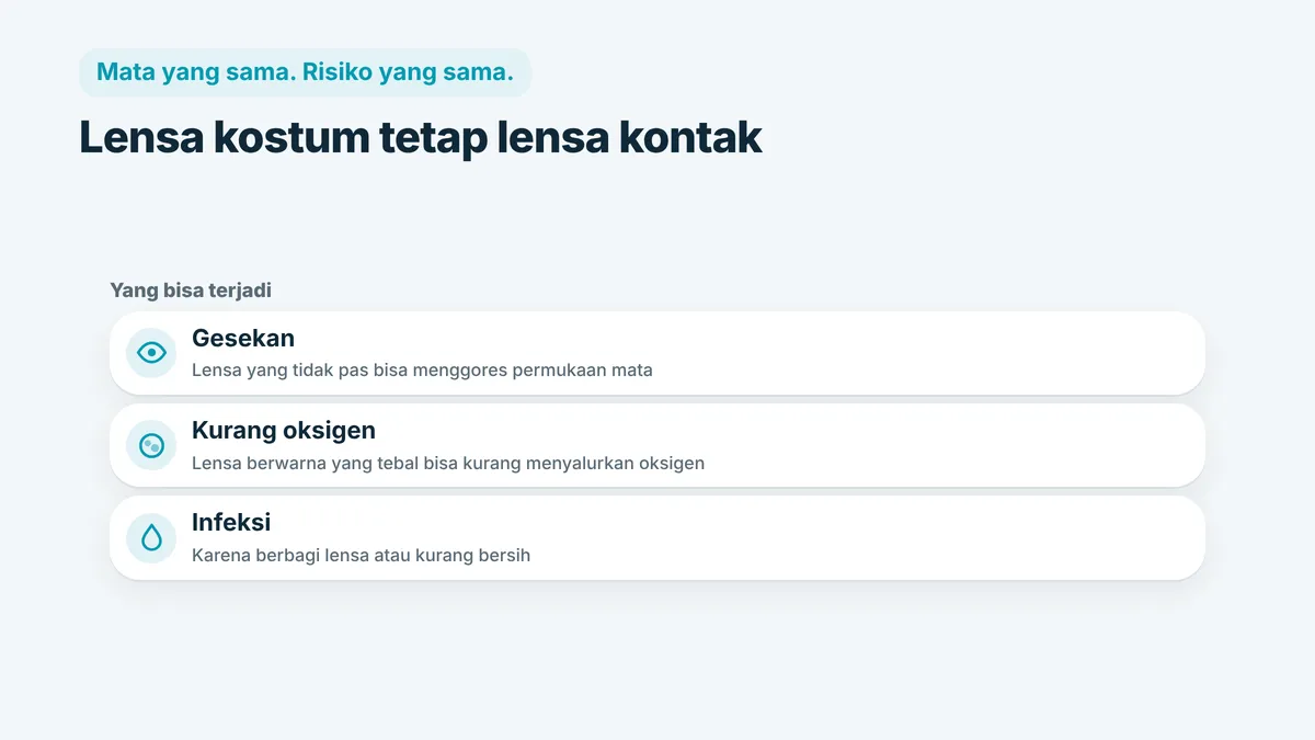 Masalah yang bisa terjadi karena lensa kostum