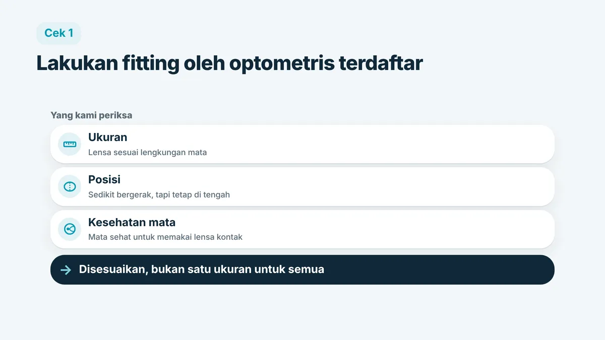 Yang diperiksa saat fitting lensa kontak