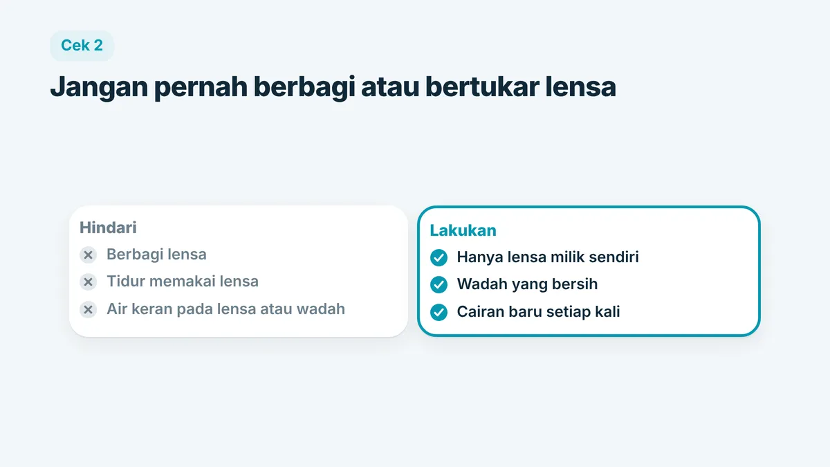 Kebiasaan lensa kostum: hindari dan lakukan