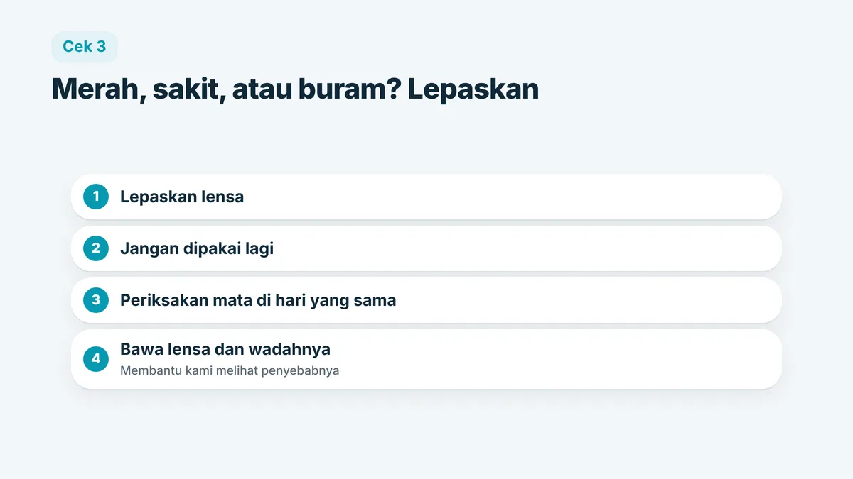 Yang harus dilakukan jika mata merah, sakit, atau buram