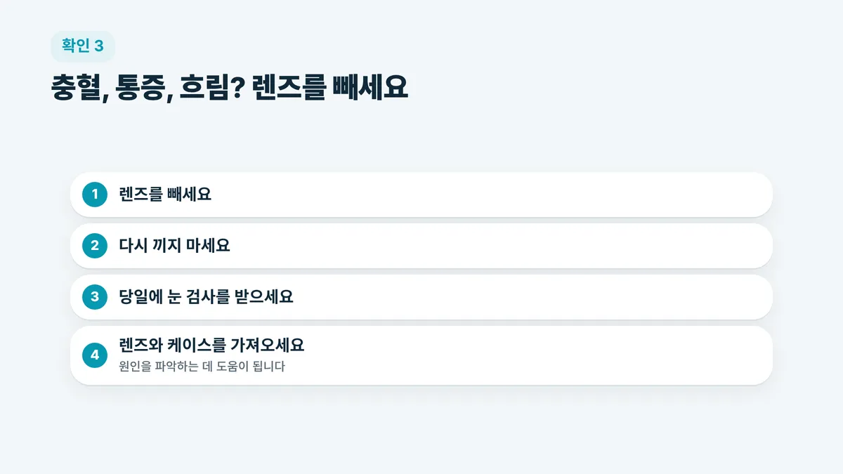 눈이 충혈되거나 아프거나 흐릴 때