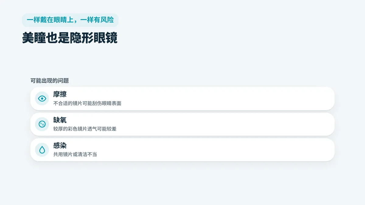 美瞳可能带来的问题